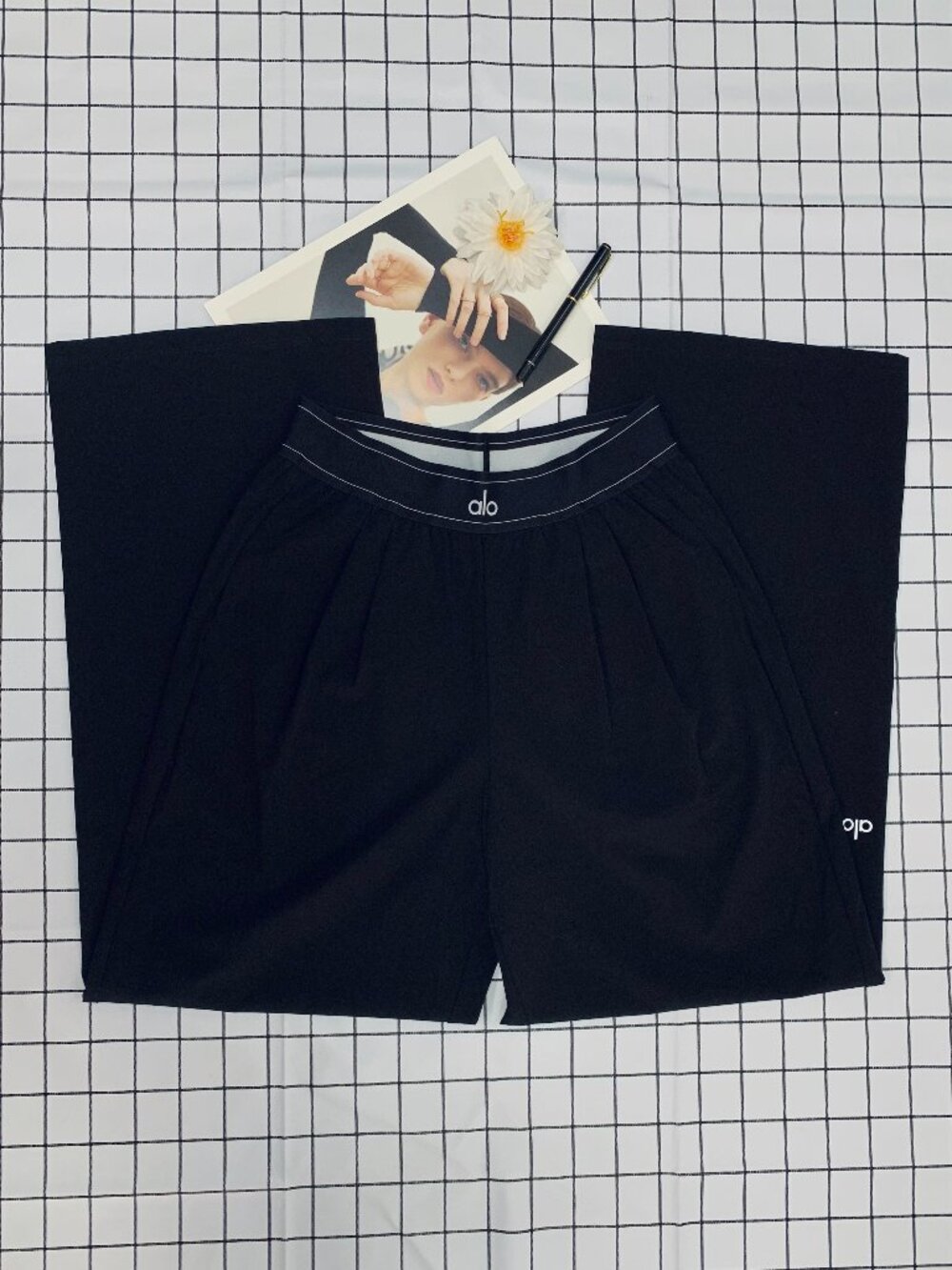 Alo Yoga Regular🔆Black Women's Trouser🤍Size XXS/XS - Picture 1 of 8
